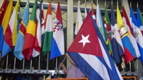 Bandera de Cuba izada en el Departamento de Estado de EEUU