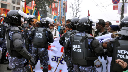 Nepalíes se manifiestan a favor de un Estado hindú