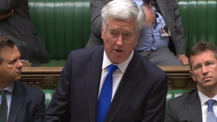 El ministro británico de Defensa, Michael Fallon, durante una sesión del Parlamento. 20 de julio de 2015