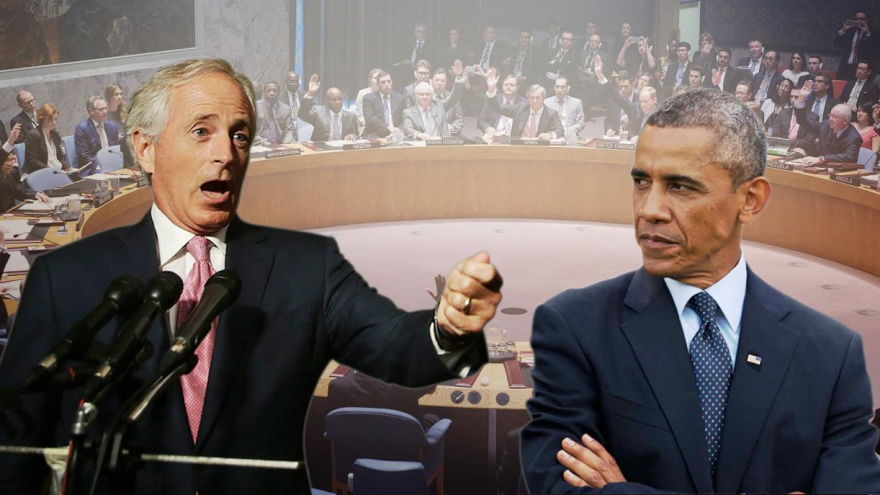 El senador estadounidense, el republicano Bob Corker (izda) y el presidente de este país Barack Obama.