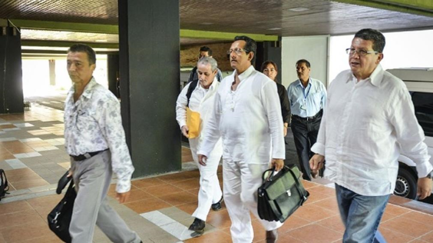 	
17 integrantes de la delegación de paz de las FARC en Cuba volvieron a Colombia 