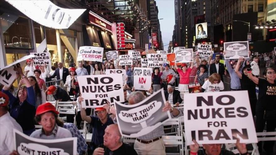 Marcha de los críticos del acuerdo nuclear entre Irán y los seis poderes mundiales. 22 de julio de 2015