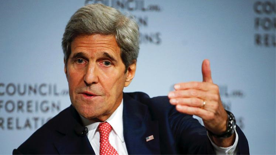 El secretario de Estado estadounidense, John Kerry, en una reunión con los miembros del Consejo de Relaciones en Nueva York (este de EE.UU.). 24 de julio de 2015