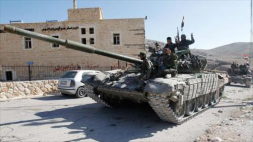 Unidades del Ejército sirio desplegadas en la ciudad suroccidental de Daraa.
