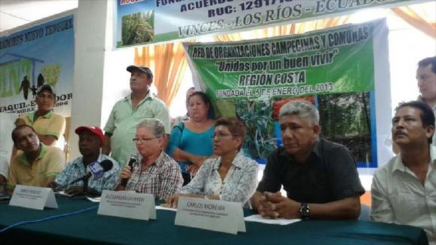 Los representantes de las organizaciones campesinas de Ecuador. 3 de agosto de 2015