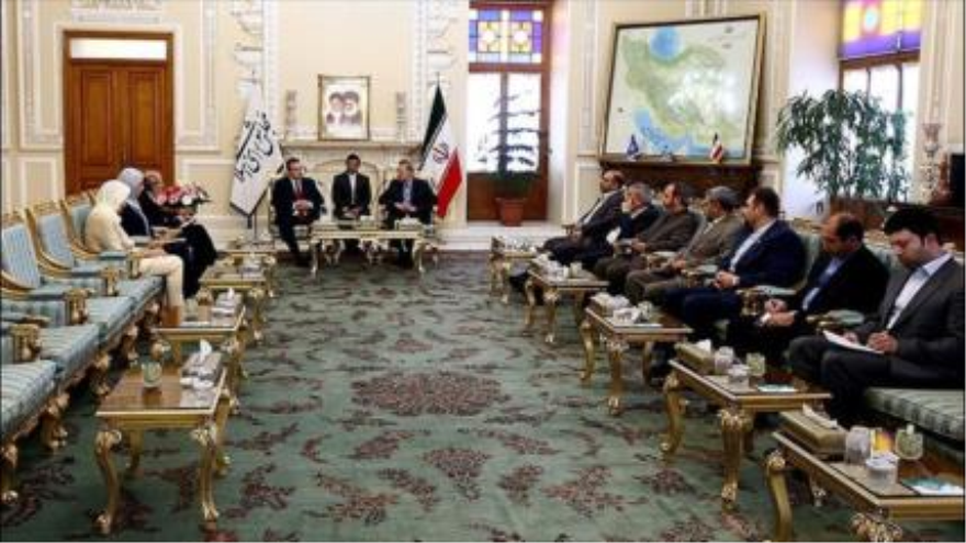 La reunión del presidente del Parlamento de Irán, Ali Lariyani, con el canciller de Serbia, Ivica Dacic, en Teherán, capital persa. 3 de agosto de 2015