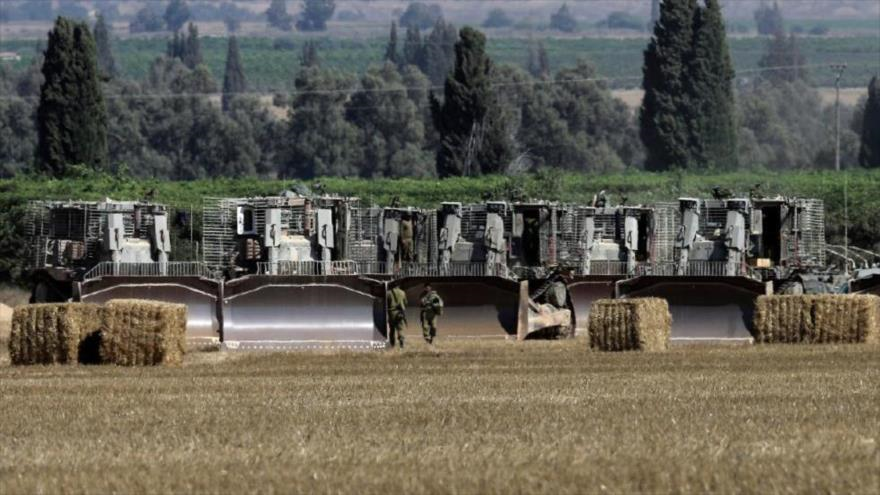 Excavadoras del ejército israelí.