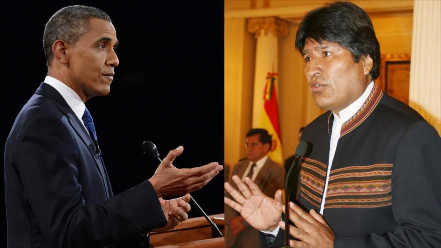 El presidente de EE.UU., Barack Obama (izq.) y el mandatario boliviano, Evo Morales.