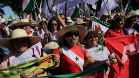Miles de brasileñas apoyan a Rousseff ante intentos golpistas