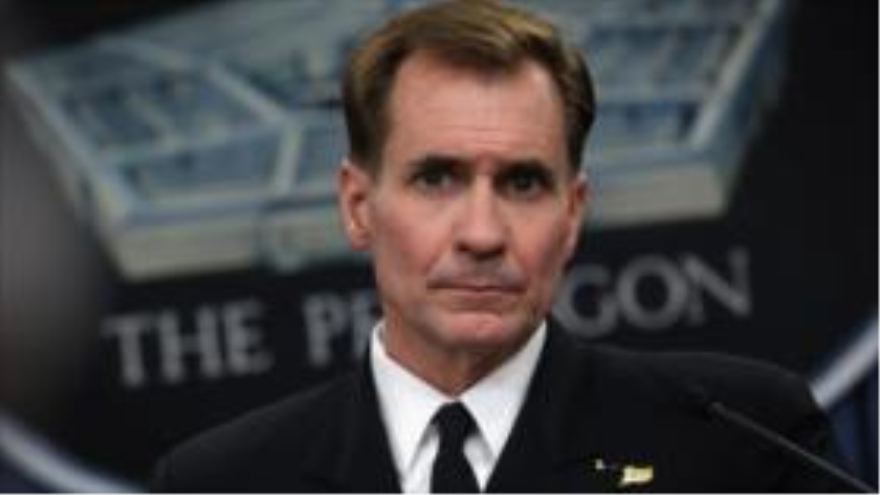 El portavoz del Departamento de Estado norteamericano, John Kirby, en su período como portavoz del Pentágono, 15 de octubre de 2014.