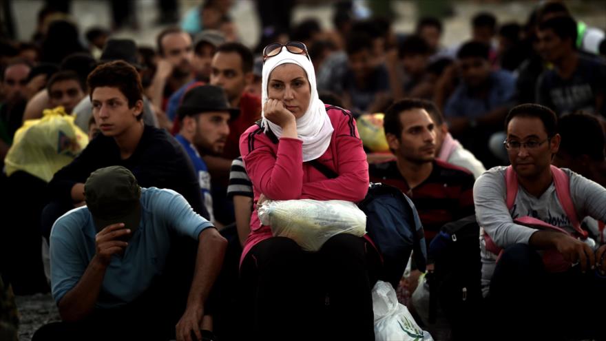 Los inmigrantes y refugiados desplazados en la frontera Grecia-Macedonia. 29 de agosto de 2015