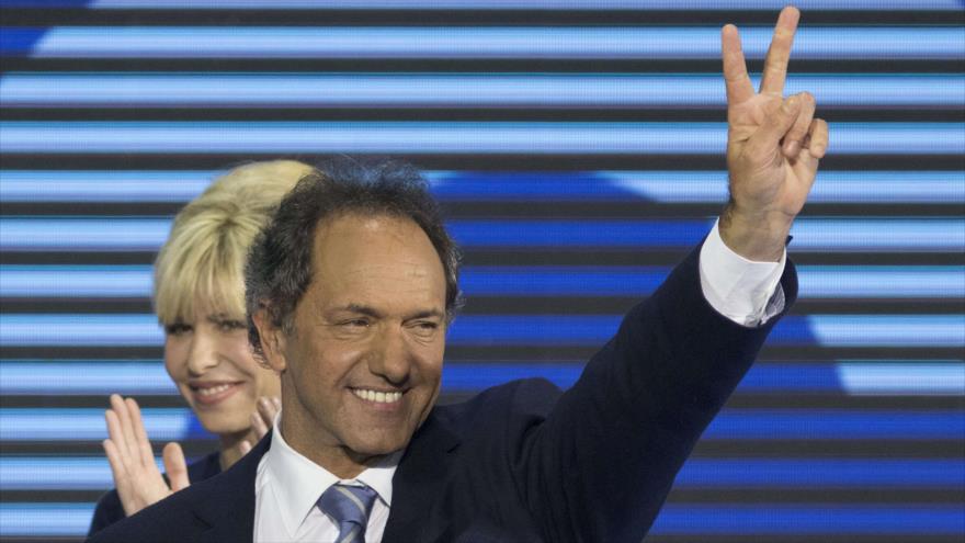 Daniel Scioli, el candidato del partido oficialista argentino, Frente para la Victoria (FpV). 