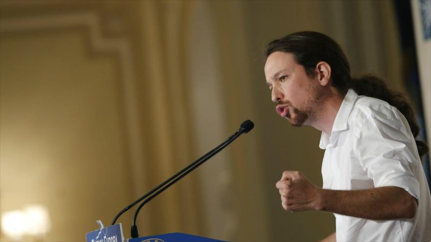 El secretario general del partido español Podemos, Pablo Iglesias.