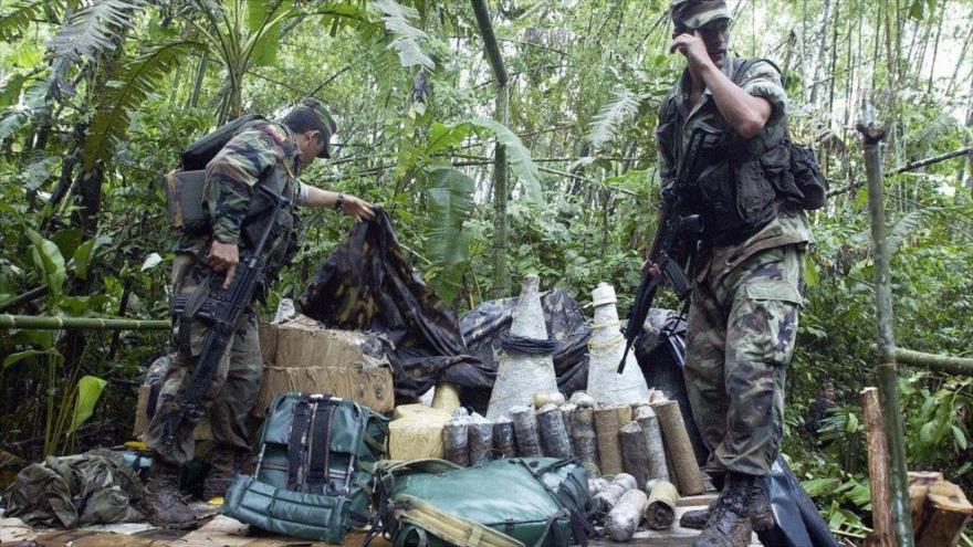 Una base clandestina de la guerrilla colombiana de las FARC, desmantelada por las Fuerzas Armadas de Ecuador.