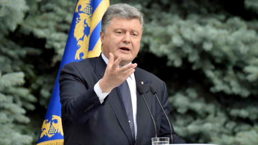 El presidente ucraniano, Petro Poroshenko, en una rueda de prensa en Kiev (capital), 1 de julio de 2015.