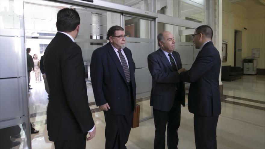 Jorge Arreaza y el canciller de Brasil, Mauro Vieira. 5 de septiembre de 2015
