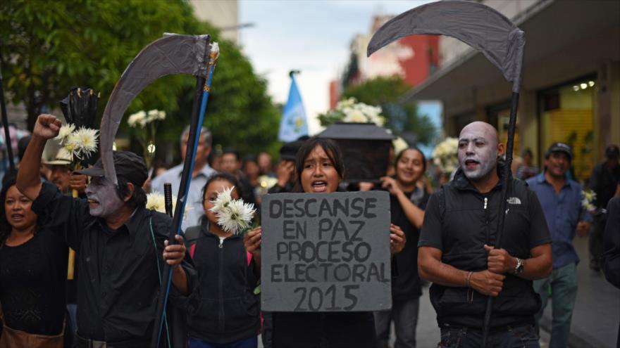 Guatemaltecos demandan una “gran limpieza” en el sistema político, 5 de septiembre de 2015. 