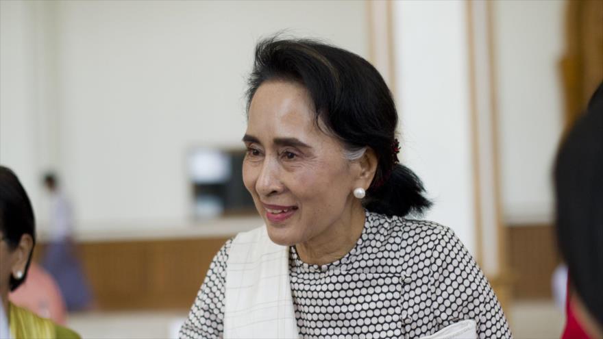 La dirigente opositora birmana y Premio Nobel de la Paz Aung San Suu Kyi.