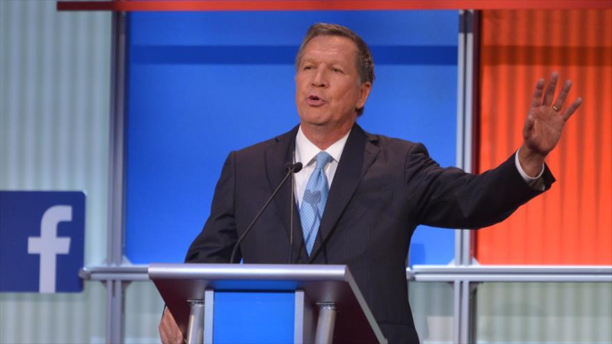 El precandidato presidencial republicano John Kasich