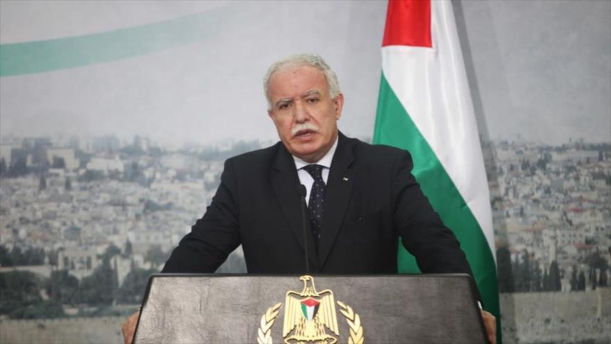 El canciller palestino, Riad al-Maliki.