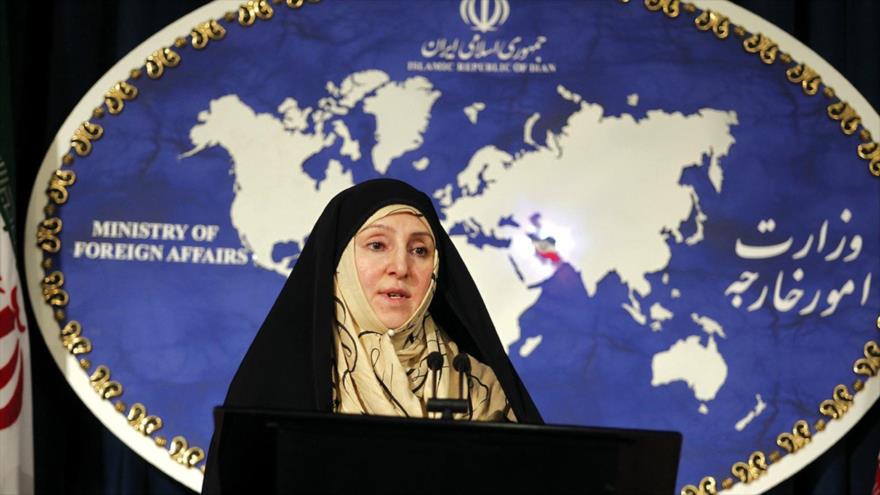 La portavoz de la Cancillería iraní, Marzie Afjam.