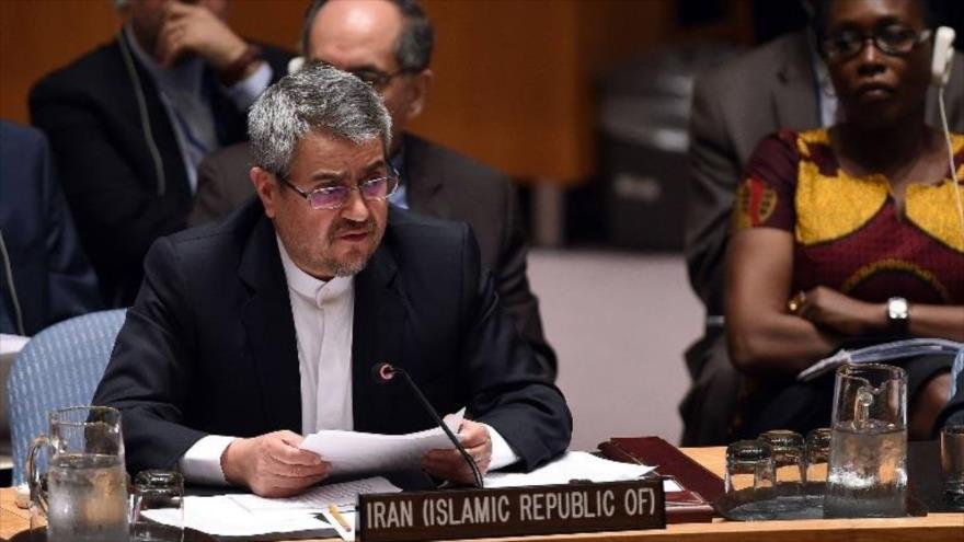 El representante permanente de Irán ante la Organización de Naciones Unidas (ONU), Qolamali Joshru.