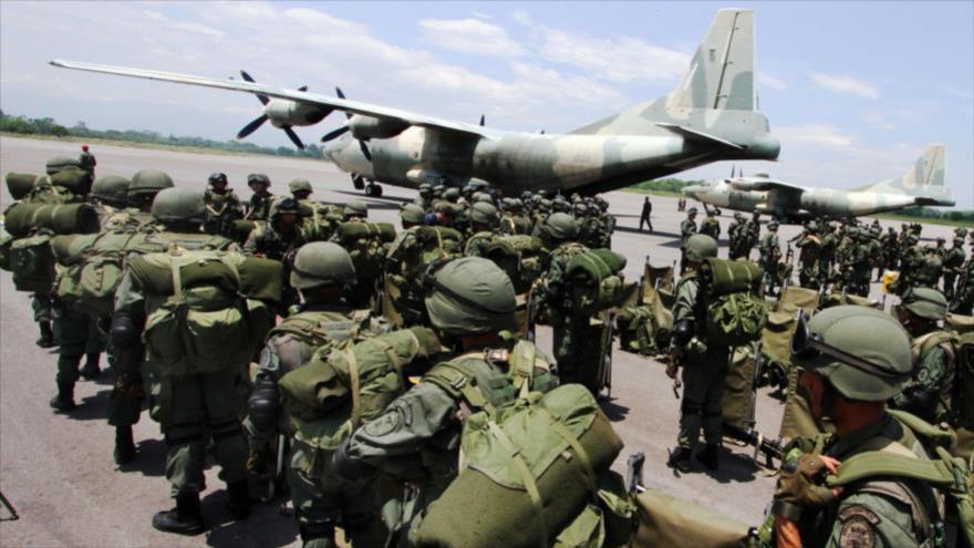 Fuerzas Especiales de Venezuela desplegadas en La Fría, en el estado de Táchira, fronterizo con Colombia.