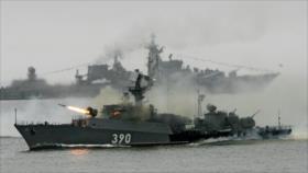 Fuerza naval rusa realiza maniobras militares cerca de Siria