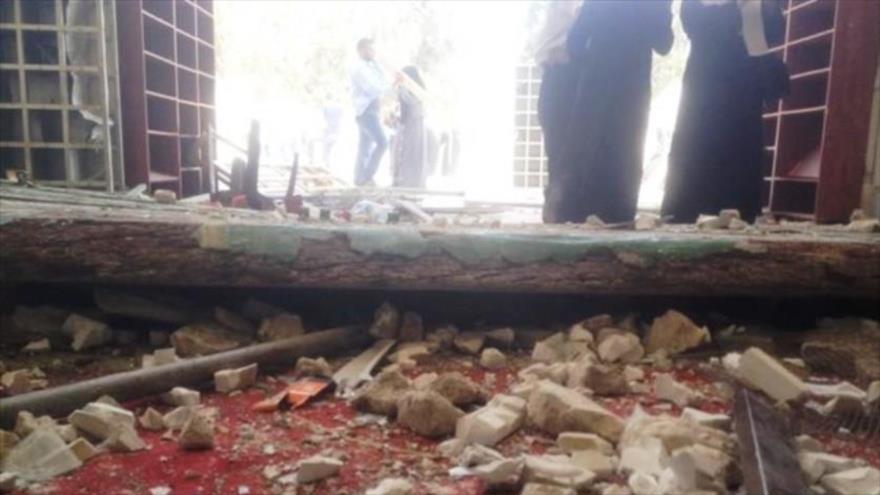 Destrucciones provocadas por la agresión israelí contra la Mezquita Al-Aqsa.
