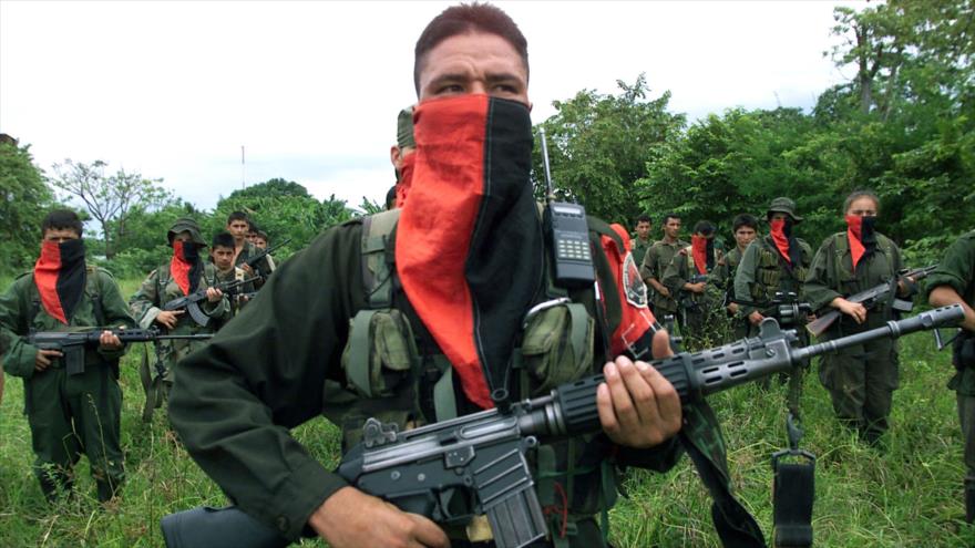 Miembros de la guerrilla colombiana del Ejército de Liberación Nacional.