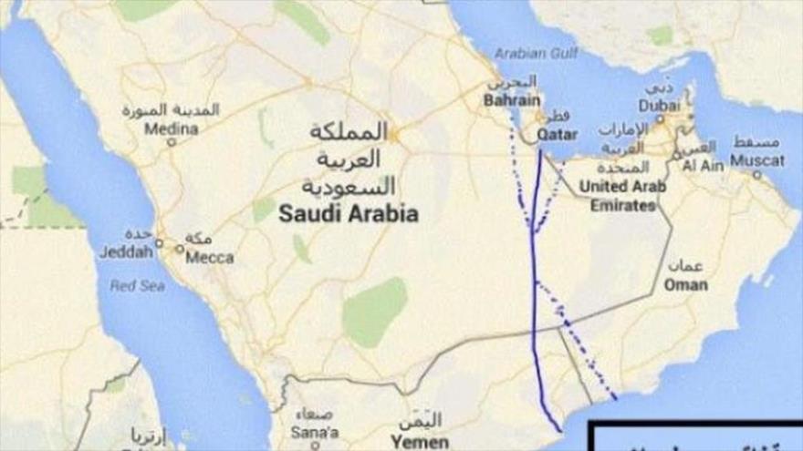 Mapa del presunto canal Salman