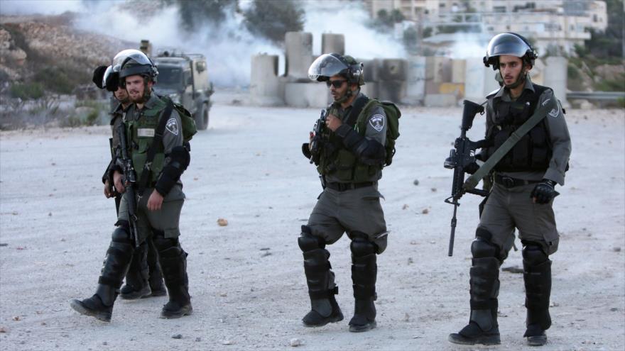 Soldados israelíes desplegados en Cisjordania.