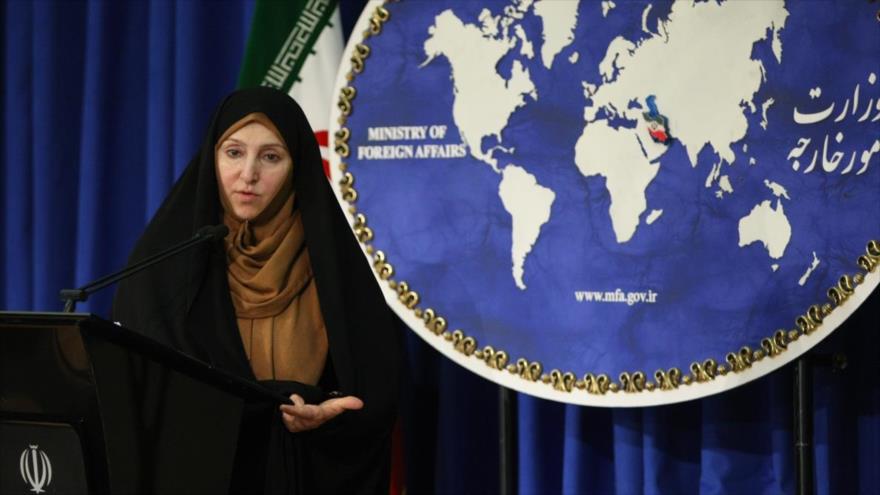 La portavoz de la Cancillería iraní, Marzie Afjam.