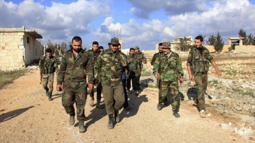 Soldados del Ejército sirio.