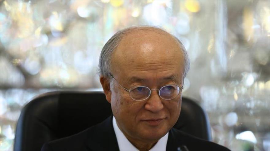El director general de la Agencia Internacional de la Energía Atómica (AIEA), Yukiya Amano, 20 de septiembre de 2015, Teherán (Irán)
