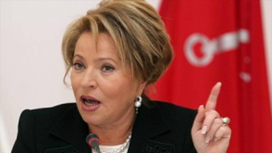 La jefa del Senado ruso, Valentina Matvienko