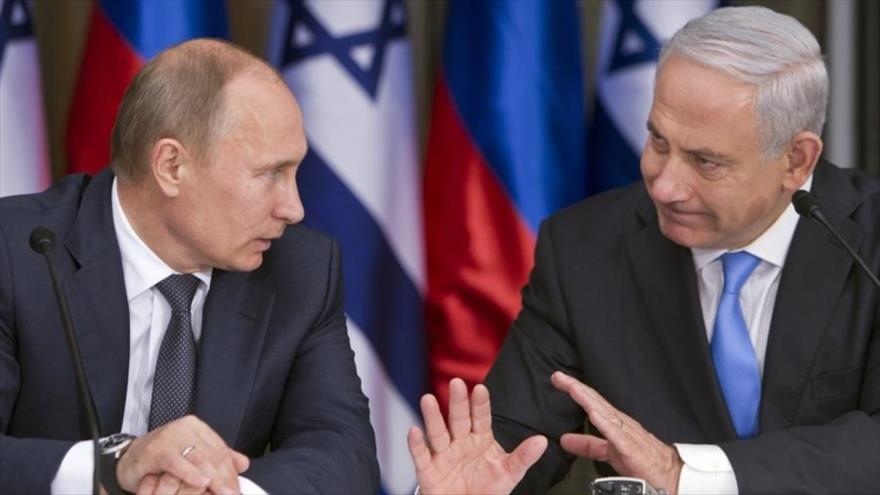 Primer ministro israelí, Benyamin Netanyahu y presidente de Rusia, Vladimir Putin.