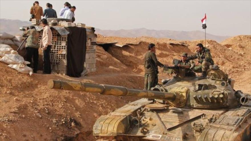Tanque ruso tipo T-90, suministrado al Ejército sirio.