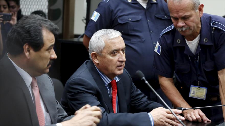 El expresidente guatemalteco Otto Pérez Molina, ante el Tribunal Supremo de Guatemala.