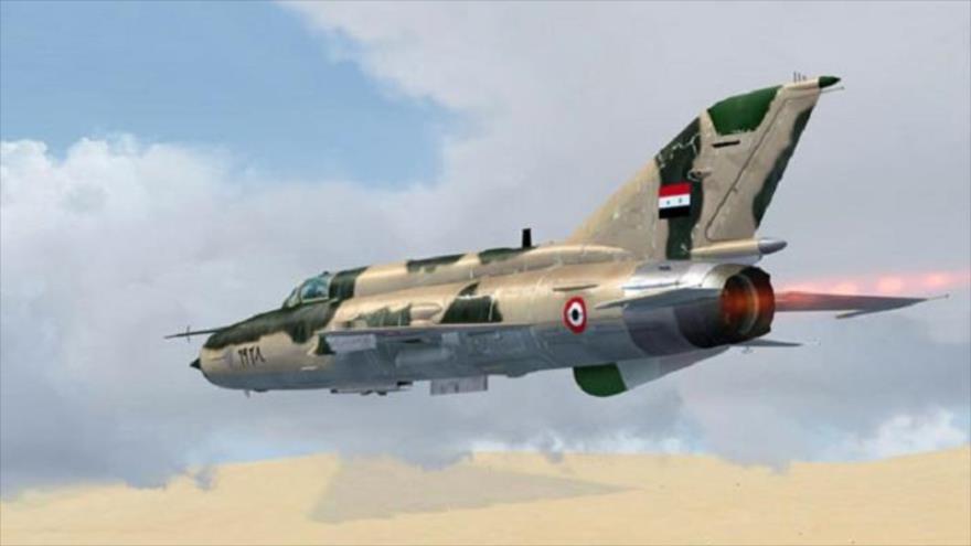Un avión de combate sirio.