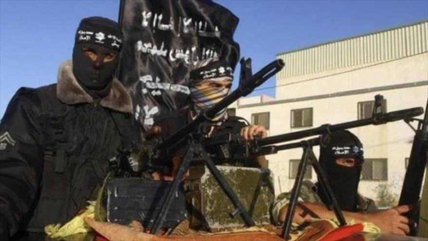 Integrantes del grupo terrorista, Yaish al-Islam.