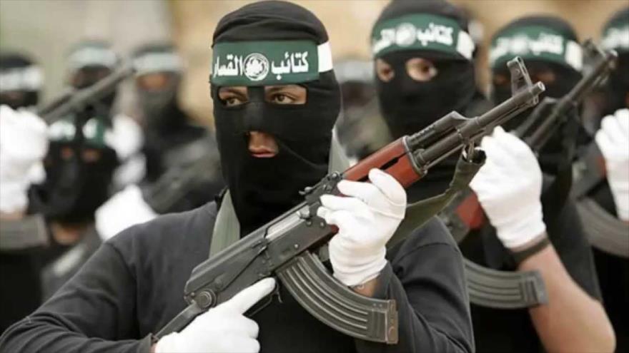 Combatientes de Brigadas de Ezzedin Al-Qassam, brazo militar de HAMAS.