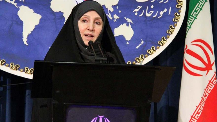 La portavoz del Ministerio iraní de Asuntos Exteriores iraní, Marzie Afjam.