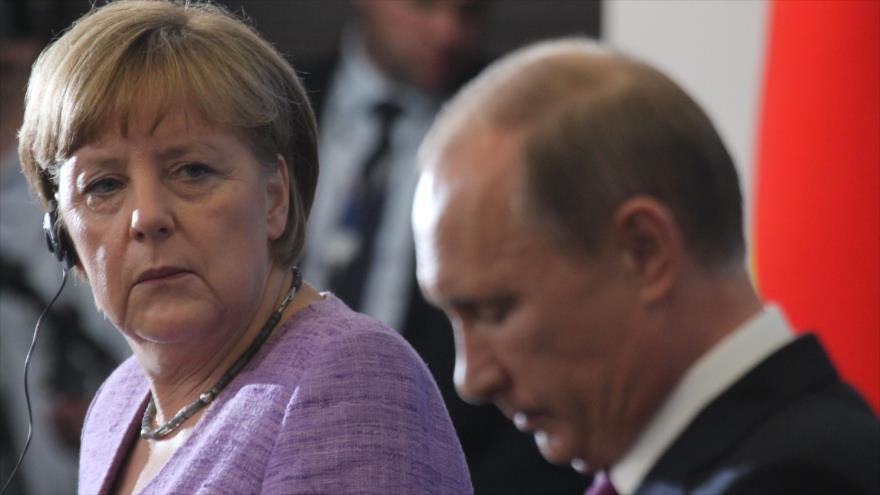 La canciller alemana, Angela Merkel, y el presidente ruso, Vladimir Putin.