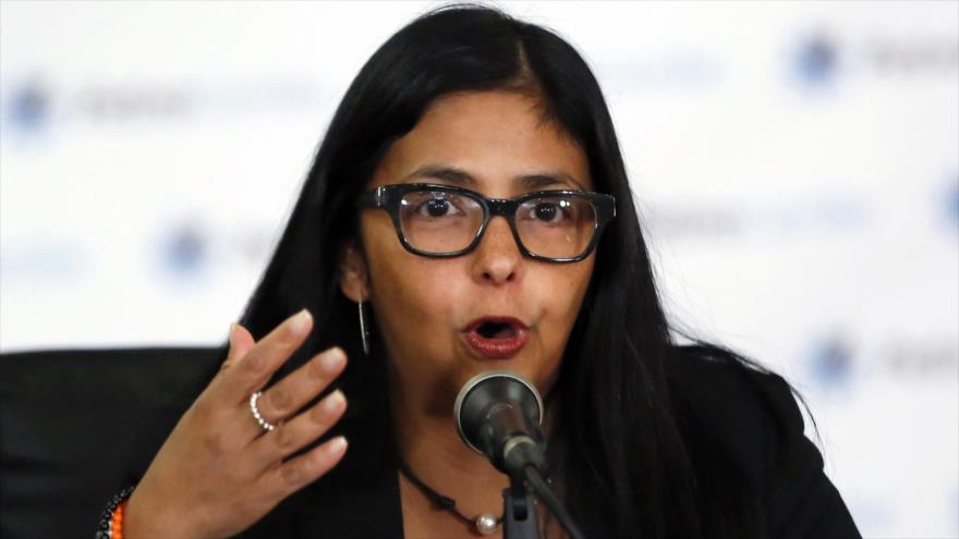 Canciller de Venezuela, Delcy Rodríguez.