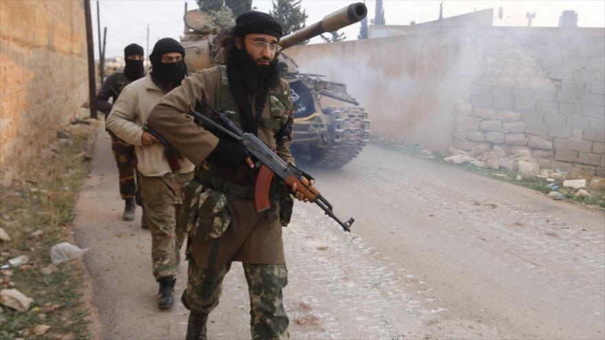 Integrantes del grupo terrorista Frente Al-Nusra en Siria