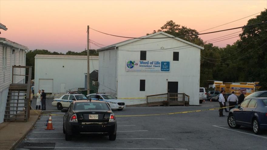 Escena del tiroteo en el que perdió la vida Keith McLeod, en Maryland.
