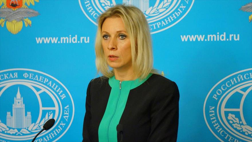 La portavoz del Ministerio de Exteriores de Rusia, María Zajárova.