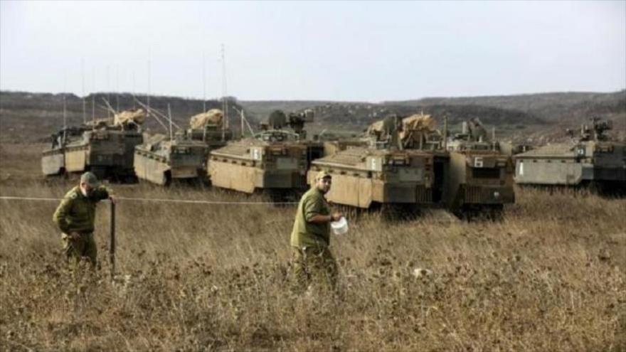 Soldados israelíes durante un ejercicio militar en los altos de Golán ocupados por Tel Aviv. 21 de agosto de 2015