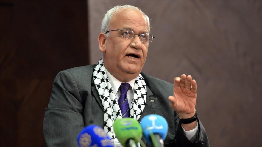 El jefe negociador de la Organización para la Liberación de Palestina (OLP), Saeb Erekat.